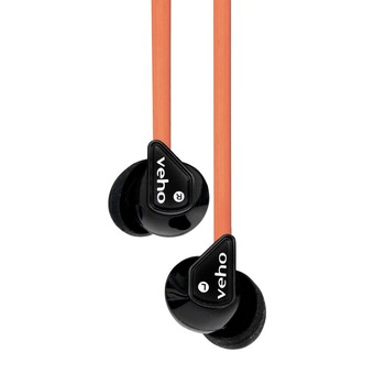 Casti stereo in-ear Veho 360 Z-1 cu izolarea zgomotului, Portocaliu/Negru Casti stereo in-ear Veho 360 Z-1 cu izolarea zgomotului, Portocaliu/Negru