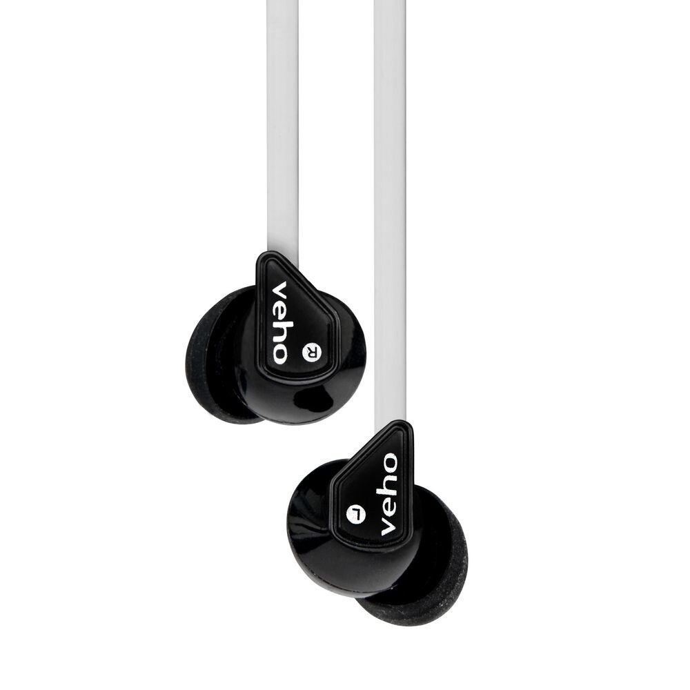 Casti stereo in-ear Veho 360 Z-1 cu izolarea zgomotului, Alb/Negru