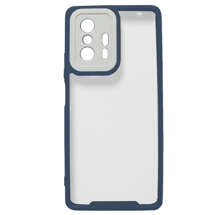 Husa cu bumper TPU pentru Xiaomi Mi 11t/11t Pro, Protectie Camera, Super Slim, Bleumarin