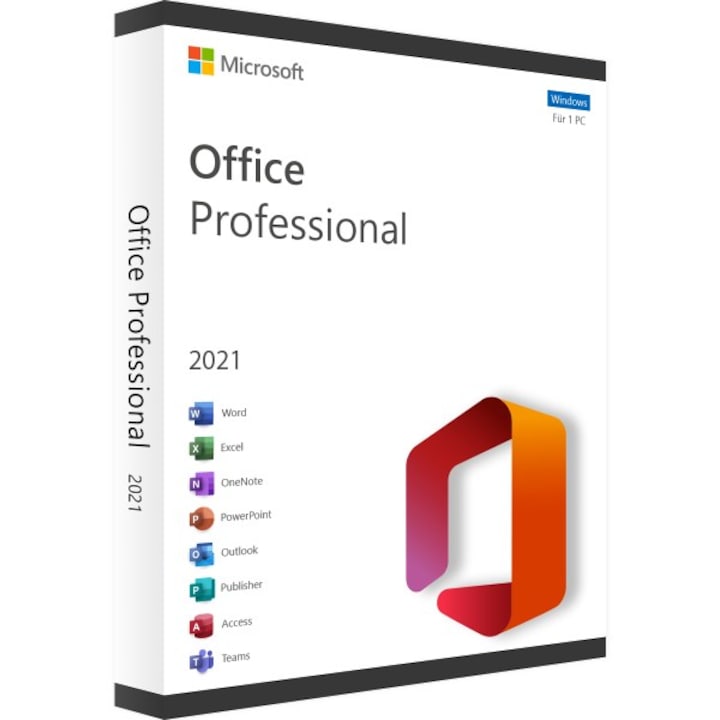 Microsoft Office 2021 Professional Plus, átruházható digitális licenc, magánszemélyek