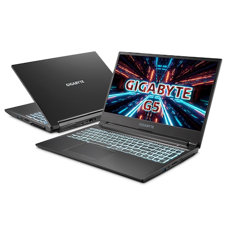 Лаптоп GIGABYTE G5 KD, G5-GD52EE123SD.32GB, 15.6", Intel Core i5-11400H (6-ядрен), NVIDIA GeForce RTX 3060 (6GB GDDR6), 32 GB 3200 MHz DDR4, Черен
