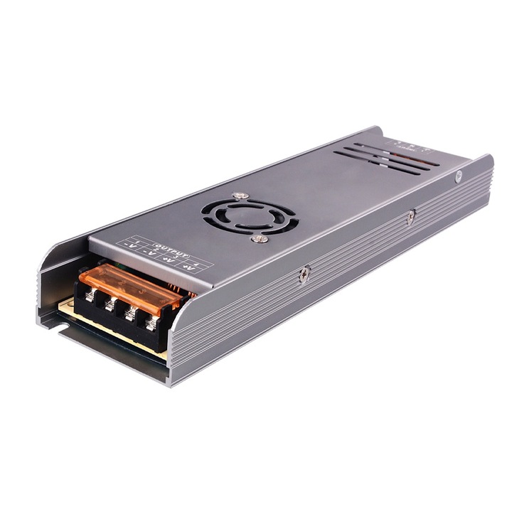 LED драйвър Lightex, 360W, 12V, DC, 30A, 245x64x29mm, 180-265V, IP20