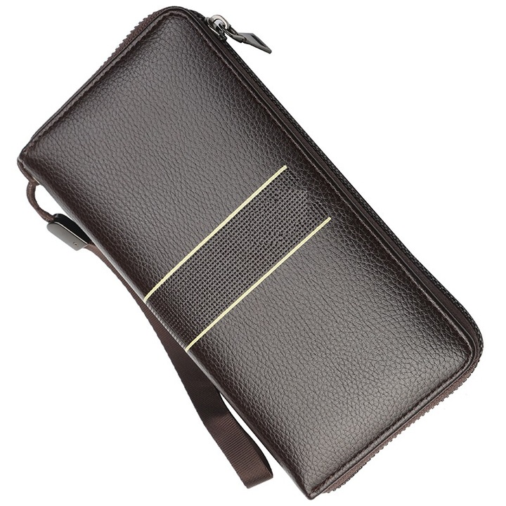 Portofel Unisex, AVAMSI, ZX-S6088-2, Maro, 20x10x2 cm