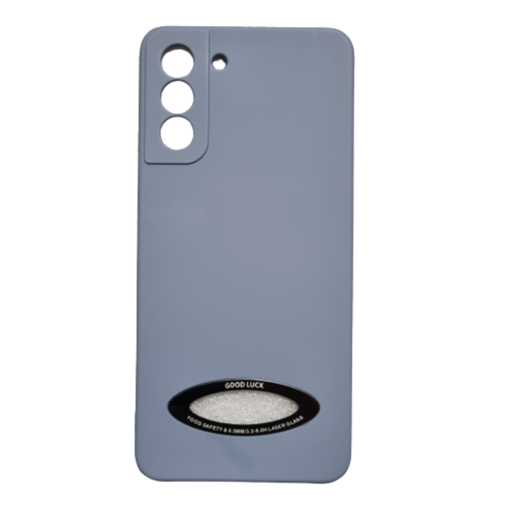 Samsung S21 Plus kompatibilis TPU tok, Logo Hole Design, Belső bársony, Storm Grey, TELGORBCS