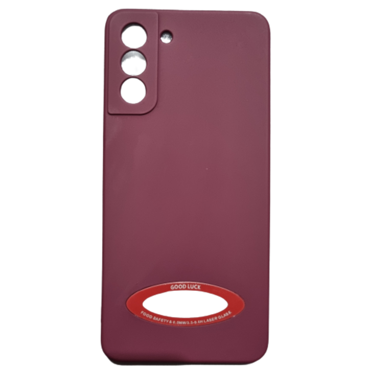 Samsung S21 Plus kompatibilis TPU tok, Logo Hole Design, bársony belső, fekete, TELGORBCS
