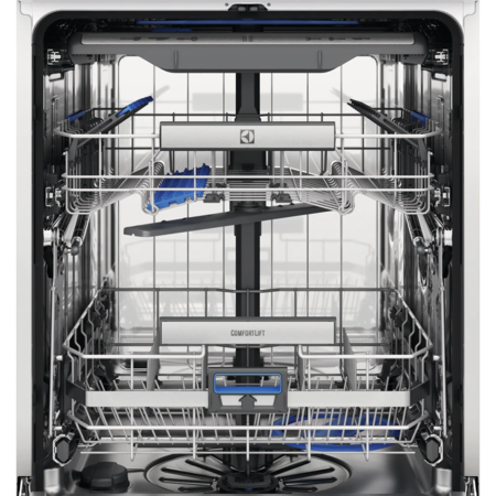 Masina de spalat vase incorporabila Electrolux EEC87315L, 14 seturi, 8 programe, Clasa D, Motor Inverter, MaxiFlex, AirDry, QuickSelect, Brat SatelliteClean, Iluminare interioara, Time Beam, 60 cm