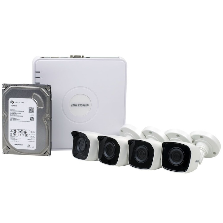 Kit Supraveghere, 8CH 2PCS 8MP CAM, Detectie AI, Audio bidirectional, Fara HDD integrat TECHAGE