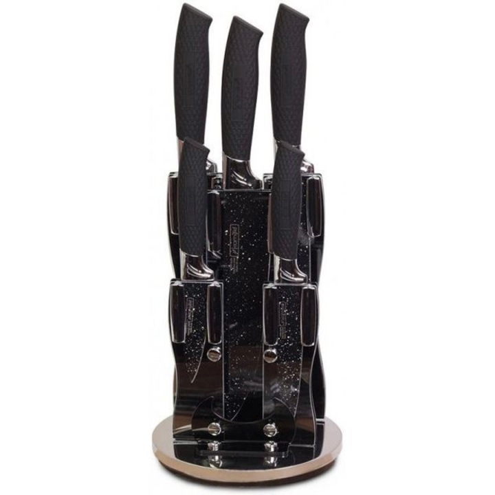 Комплект кухненски ножове Kamille KM-5131B, 6 части, Черни