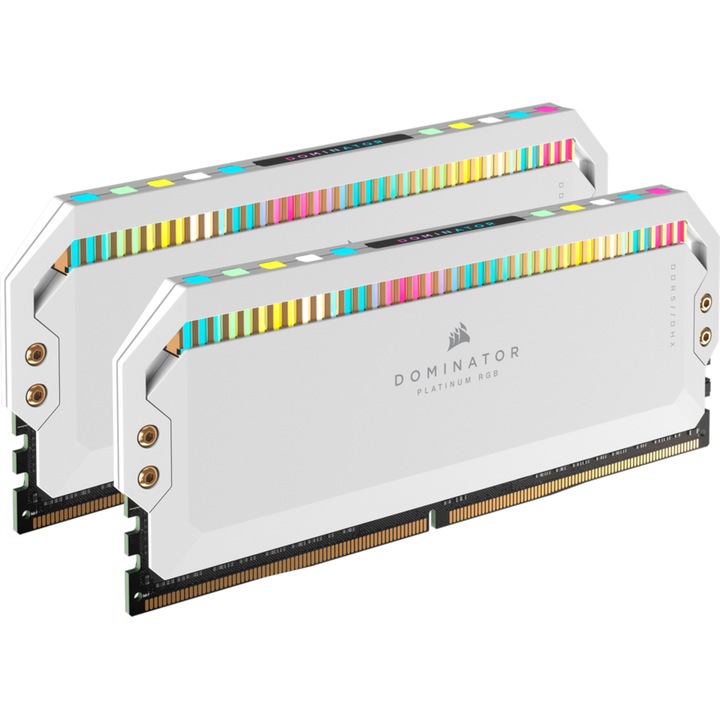 Памет Corsair DOMINATOR PLATINUM STD PMIC, XMP 3.0 White Heatspreader, DDR5, 5200MT/s 64GB (2x32GB), CL40, RGB