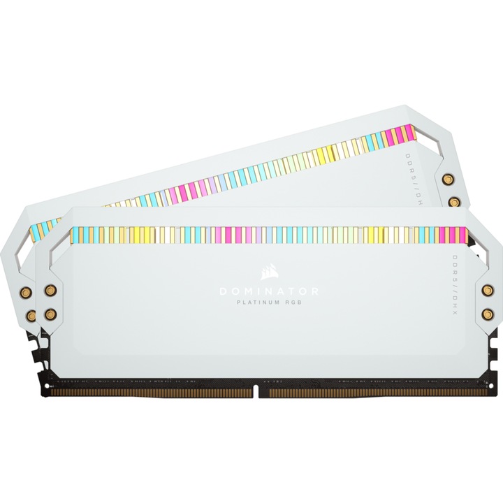 Памет Corsair DOMINATOR PLATINUM STD PMIC, XMP 3.0 White Heatspreader, DDR5, 5200MT/s 64GB (2x32GB), CL40, RGB