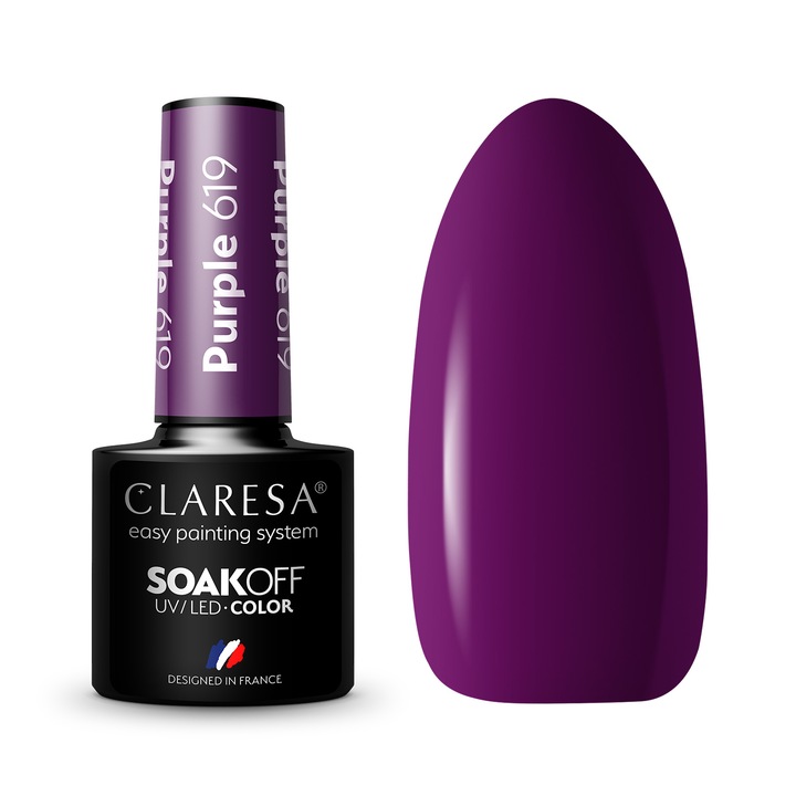 Oja semipermanenta Claresa, Purple 619, 5ml