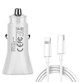 Set Incarcator Auto Fast USB-C 20W pentru iPhone 13/13pro/13proMax/12 pro max Set Incarcator Auto Fast USB-C 20W pentru iPhone 13/13pro/13proMax/12 pro max