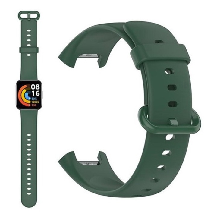 Силиконова каишка XIAOMI Redmi Watch 2 Lite, Тъмно зелена