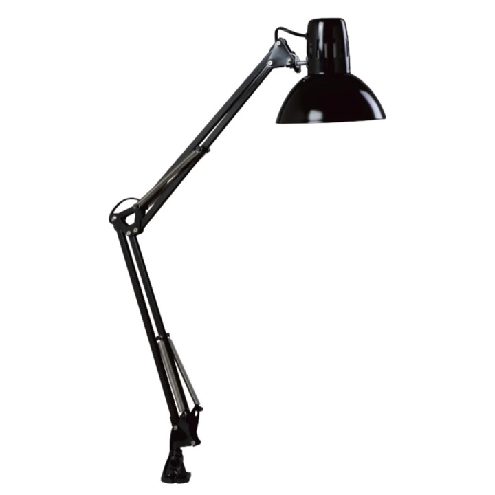Veioza Armstrong KL2045, 1xE27, negru, metal, stil industrial, Klausen