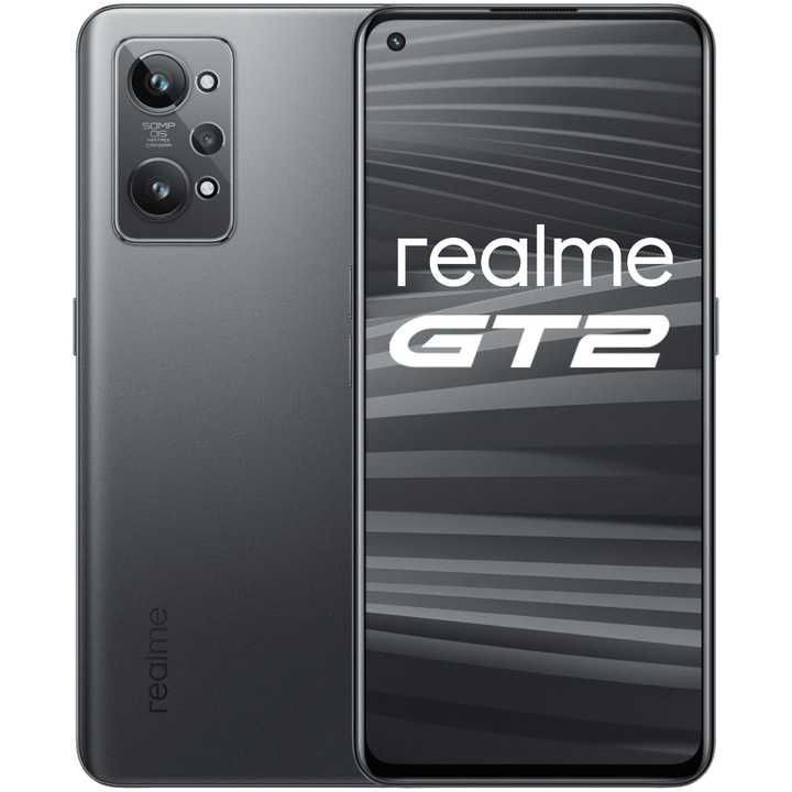 Realme GT2 mobiltelefon, Dual SIM, 8GB RAM, 128GB, 5G, Steel Black