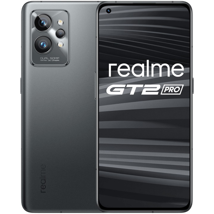 Realme GT2 PRO mobiltelefon, Dual SIM, 12GB RAM, 256GB, 5G, Steel Black