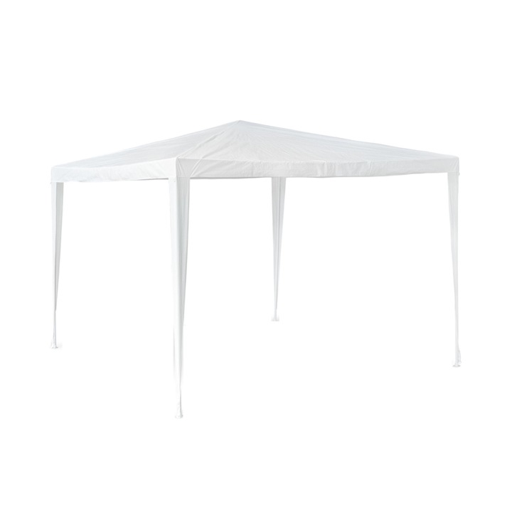 Cort Pavilion, alb, 2,5m x 3m x 3m, Relaxdays