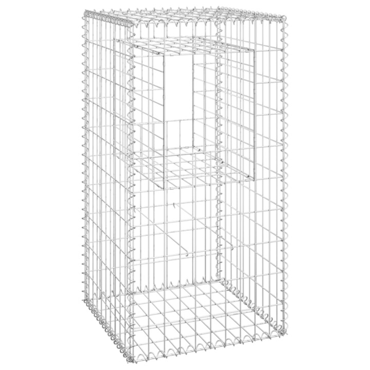 Set stalpi tip cos gabion vidaXL, 2 buc., 50x50x100 cm, fier 17.5 kg 151269