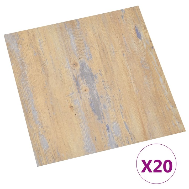 vidaXL 20 db barna öntapadó PVC padlólap 1,86 m² 330129