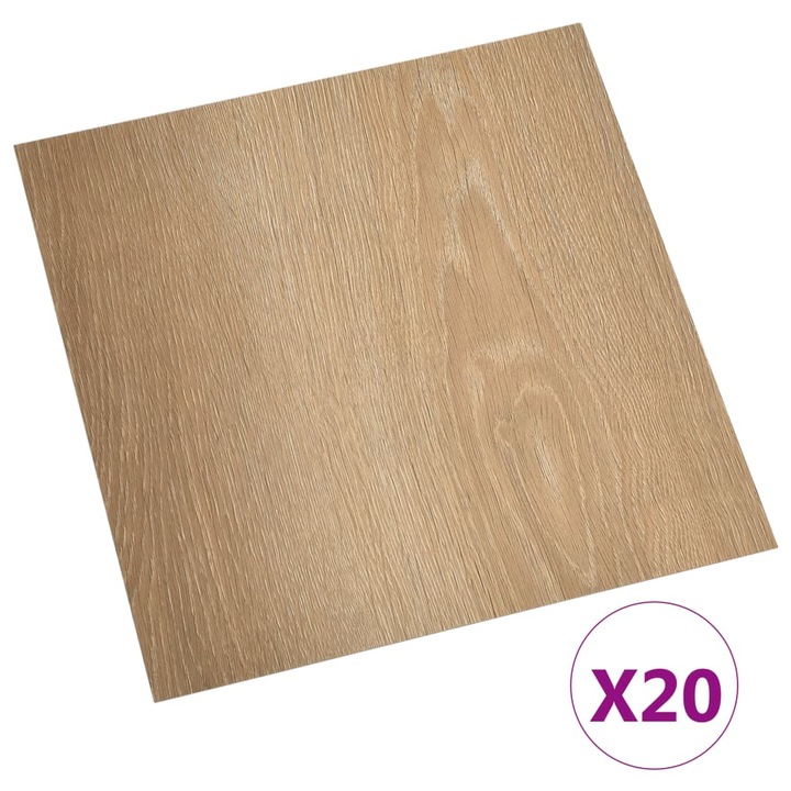 vidaXL 20 db barna öntapadó PVC padlólap 1,86 m² 330139