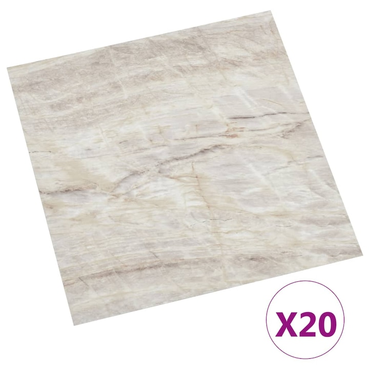 vidaXL 20 db bézs színű öntapadó PVC padlólap 1,86 m² 330131