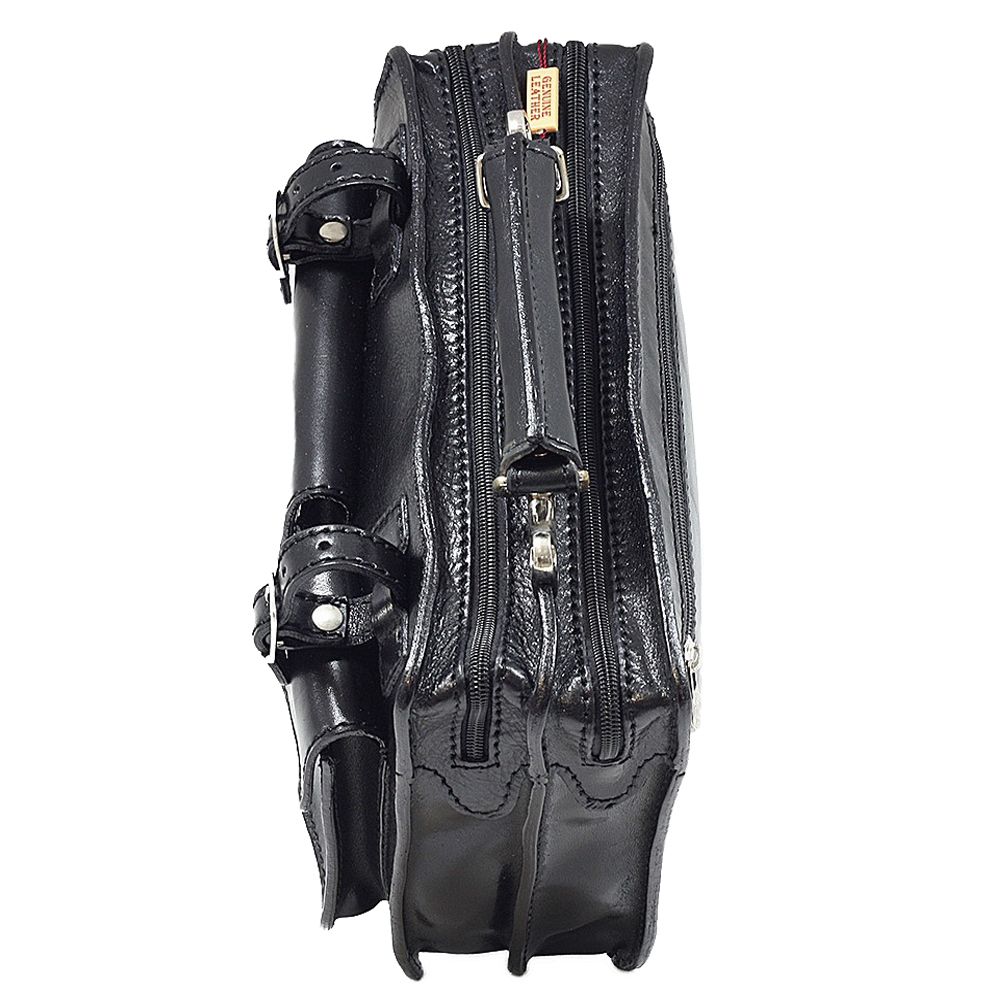 Geanta de barbati, piele naturala vachetta, suporturi pentru stilou, portcarduri, port laptop 13”, L4506