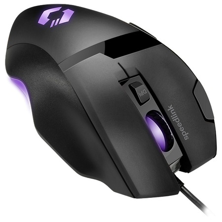 Mouse gaming SpeedLink VADES, cu fir, 2.400 DPI, optic, 4 moduri de iluminare LED, 7 butoane, Negru