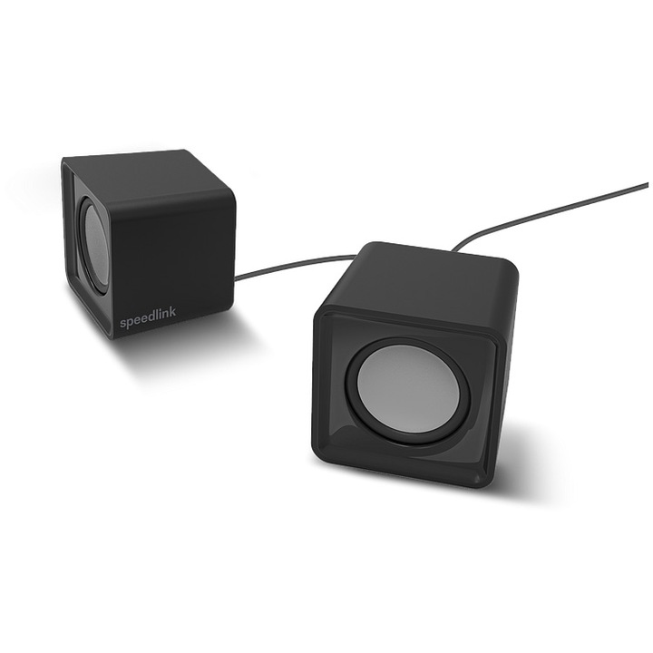 SpeedLink TWOXO Hangszórók, 2.0, RMS: 5W (2 x 2.5W), USB, Fekete