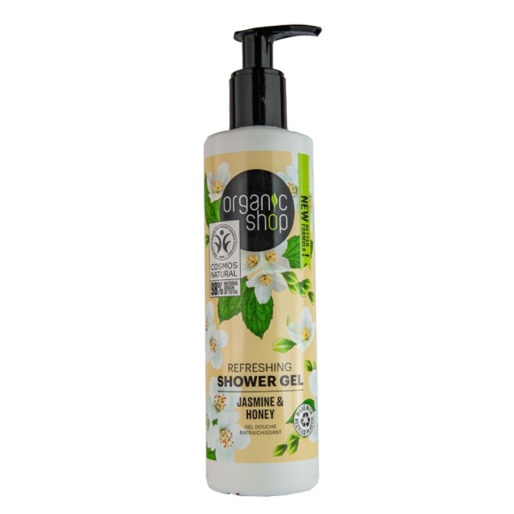 Organic Shop tusfürdő, Refreshing, jázmin és méz, 280ml