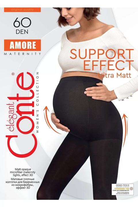 Ciorapi pentru gravide din microfibra cu efect 3D Amore 60 Den, Conte Elegant