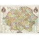 Pachet ”Iubesc Romania”, 6 harti rare de colectie in mapa vintage handmade personalizata, format A3
