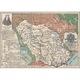 Pachet ”Iubesc Romania”, 6 harti rare de colectie in mapa vintage handmade personalizata, format A3