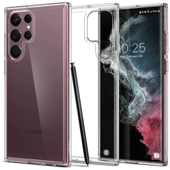 Husa Spigen Ultra Hybrid, Compatibila Cu Samsung Galaxy S22 Ultra, Transparenta Crystal