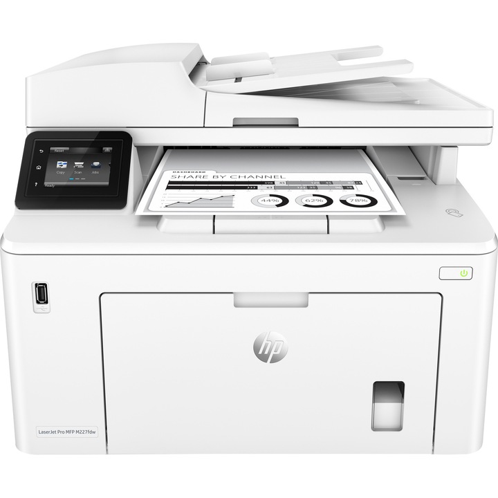 Монохромен лазерен принтер HP Jet Pro MFP M227fdw, A4, Fax, Wireless