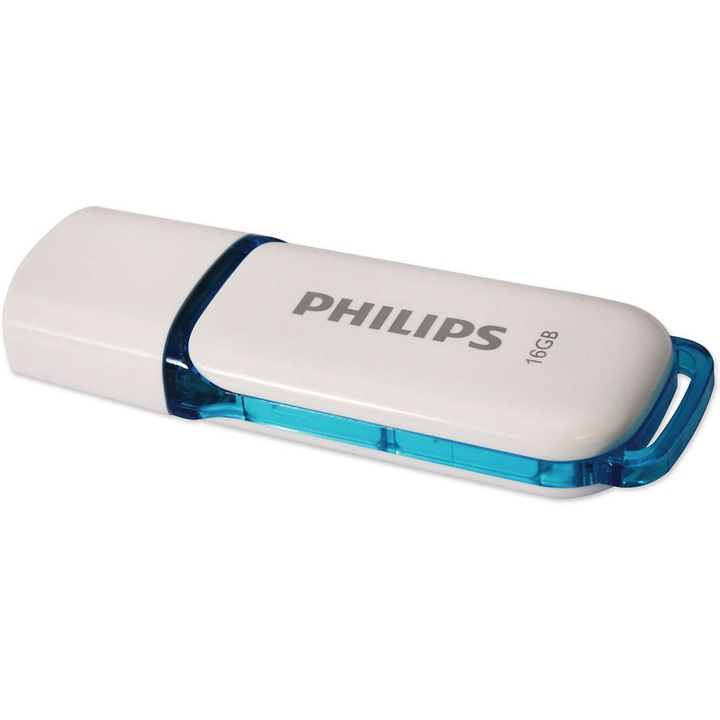 Memorie USB Philips 16 GB Snow Edition, FM016FD70B, USB 2.0, albastru