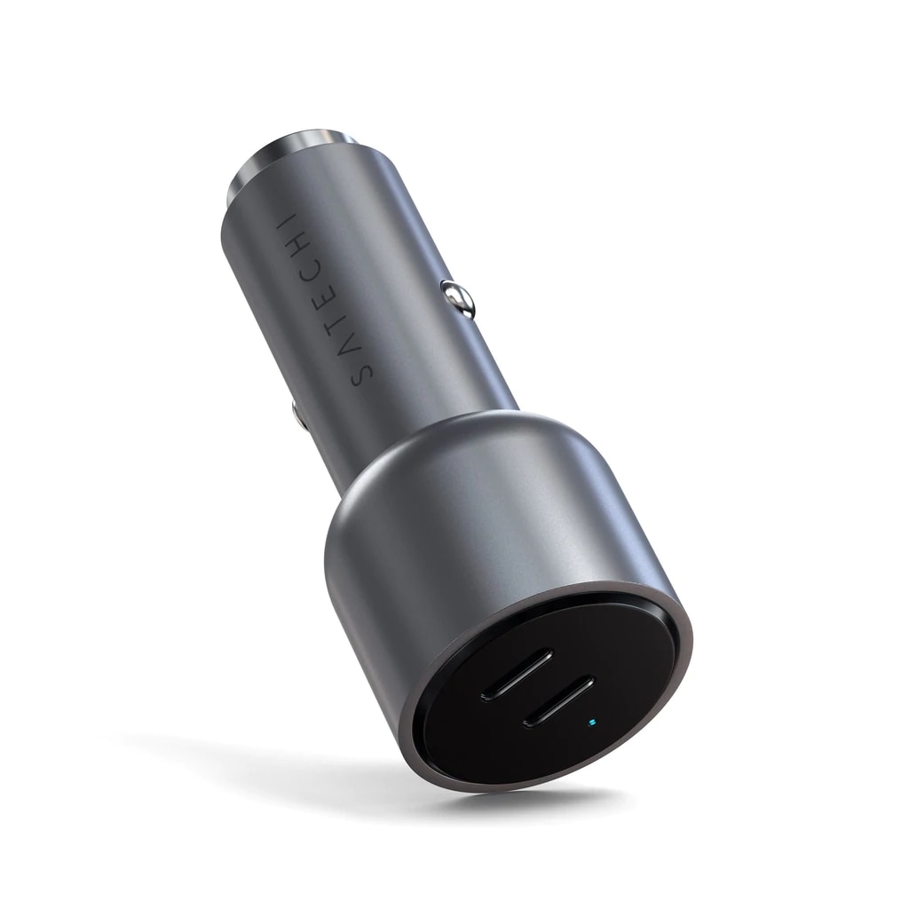 Incarcator auto Satechi 40W Dual USB-C PD, Argintiu