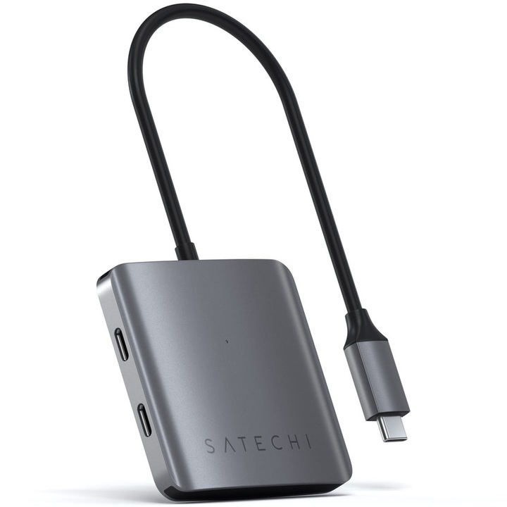 Хъб USB-C Satechi, 4xUSB-C до 5 Gbps, Космическо сиво