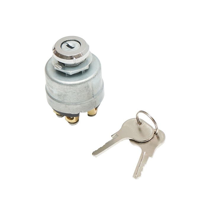 Contact pornire cu cheie 12V, fi 47mm, filet de prindere fi 21mm cu 5 pini pentru MAN, DAF, Fendt, Case IH, Massey Ferguson