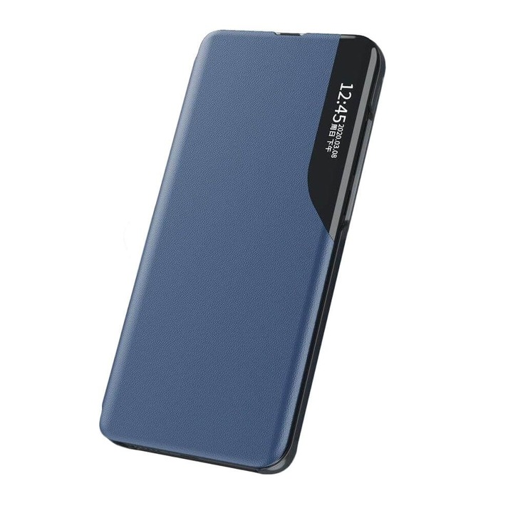 tok iPhone 6 / 7 / 8 Smart View tok, állvány funkció, Flip / kártya, kék