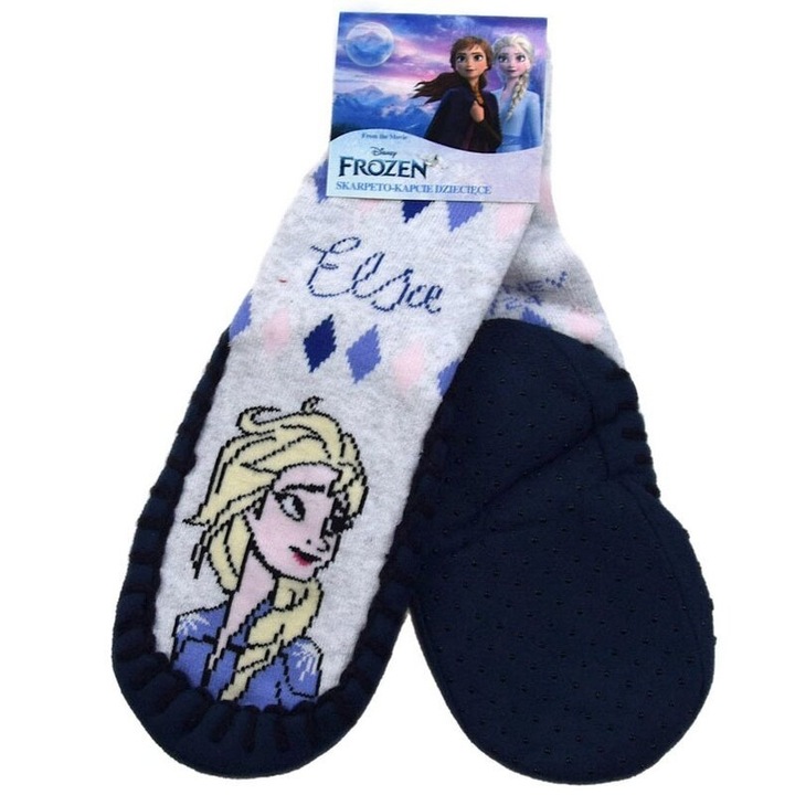 Mocasini, 75% bumbac, Elsa, gri cu romburi