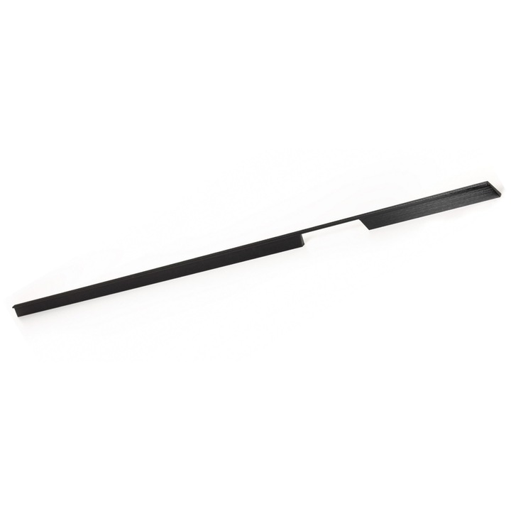 Maner pentru mobila Rail cu decupaj dreapta, finisaj negru periat, L 1150 mm