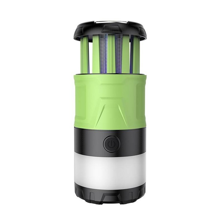 Лампа за къмпинг, SuperFire, T15, LED, 500 lm, 5W, USB, Автономия 300 мин, Радиус 320 м, Вградена UV лампа против насекоми