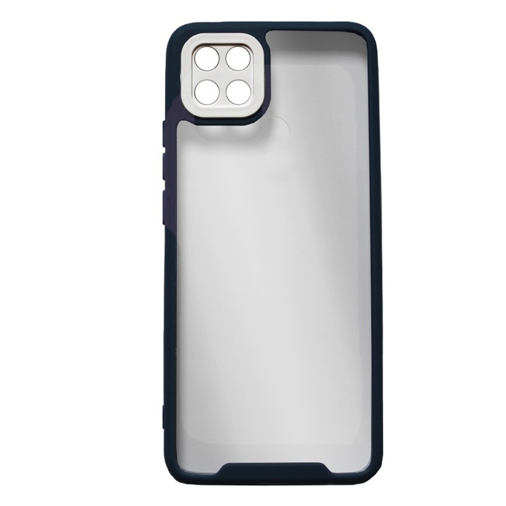 Husa cu bumper TPU pentru Realme C21, Protectie Camera, Super Slim, Bleumarin