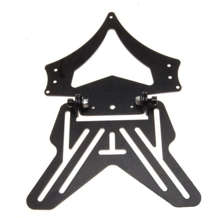 Стойка за регистрационен номер за мотоциклет и АТВ, алуминиева, черен цвят, универсална