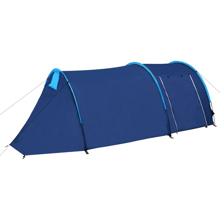 Cort camping 4 persoane vidaXL, Bleumarin/Albastru deschis, 110 cm