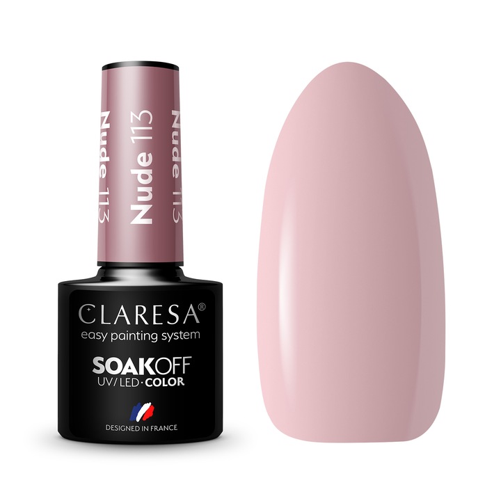 Oja semipermanenta Claresa, Soak Off, Nude 113, 5 ml