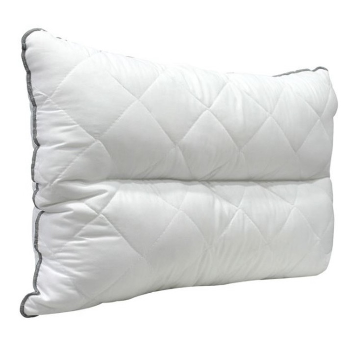 Perna pentru dormit, alba, 70 x 50 cm, romburi