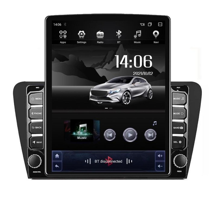 Navigatie dedicata SKODA SKODA OCTAVIA 2014-2020 Manual H-279 ecran tip TESLA 9.7" cu Android Radio Bluetooth Internet GPS WIFI 4+32GB DSP 4G Octa Core