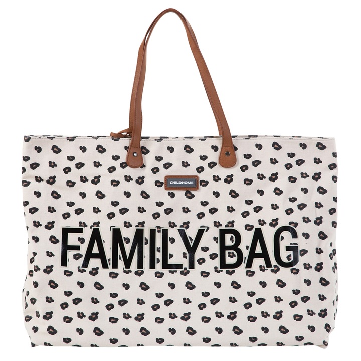 Childhome Family Bag Táska, Leopard White