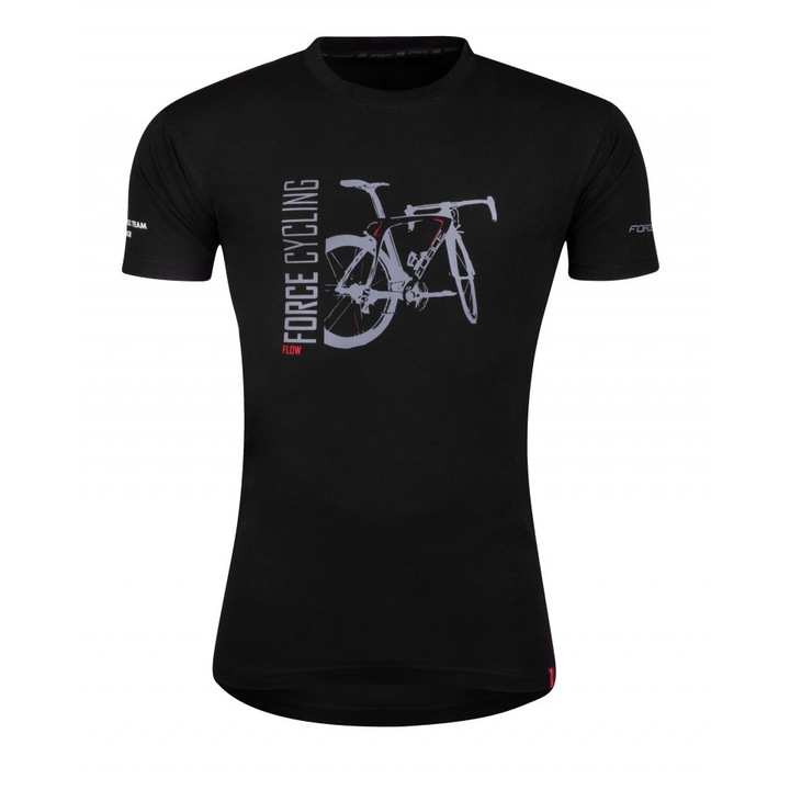 Tricou Force Flow, maneci scurte, Negru